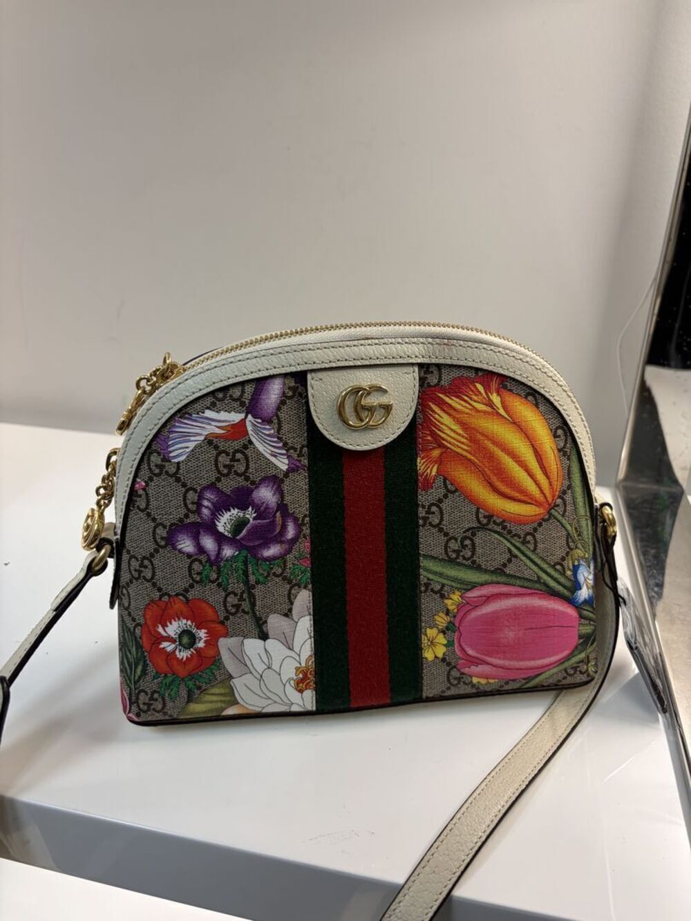 Gucci Ophidia GG Flora Small Shoulder Bag